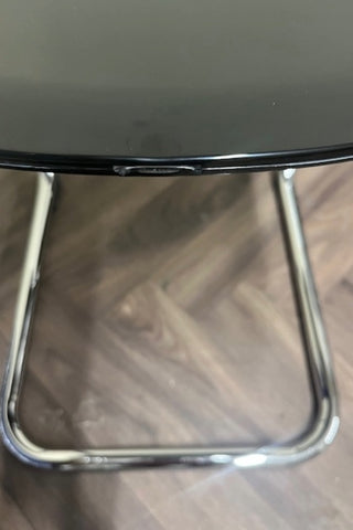 Retro Inspired Curved Dining Chair in Black - SECONDS