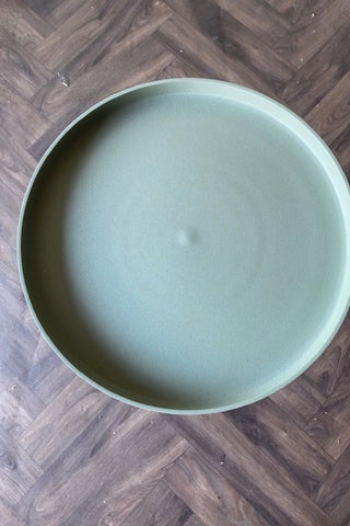 Birds eye view of the Anjou Metal Side Table - Sage Green 