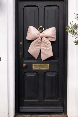 Image of the Pink Plush Bow Christmas Decoration
