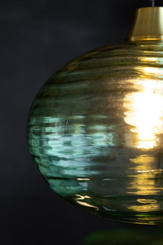 Image of the Swirled Glass Easyfit Ceiling Light Shade in Green