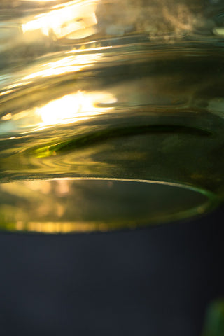 Close-up image of the Swirled Glass Easyfit Ceiling Light Shade in Green