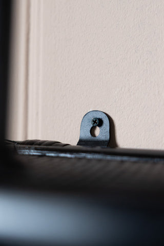 Image of the fixing for the Vintage-Inspired Black Rattan Wall Shelf