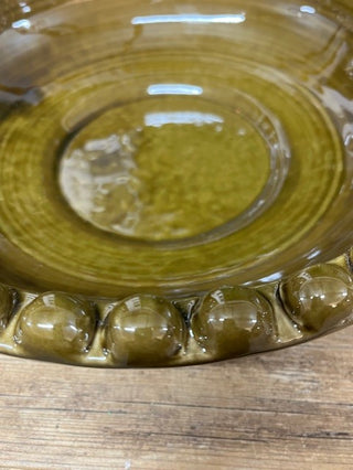 Detail on The Olive Green Bobbin Ceramic Bowl