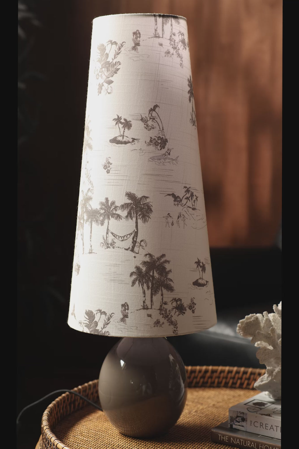 Video of the Beautiful Desert Island Tapered Table Lamp