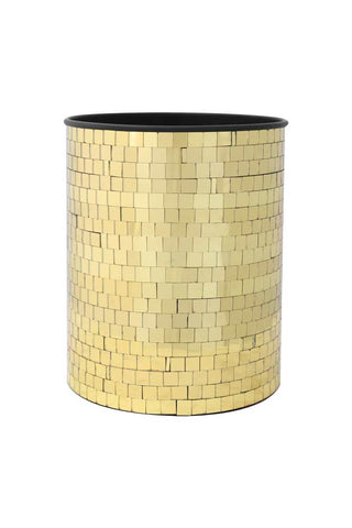 Image of the Disco Ball Wine Cooler In Gold on a white background