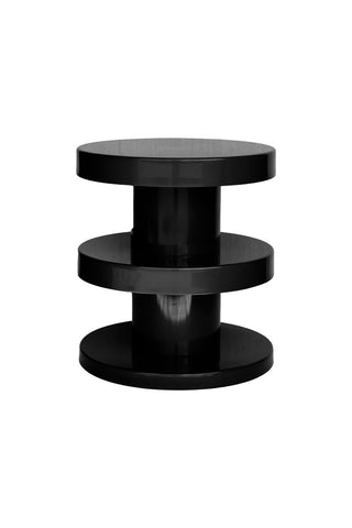 Image of the Glossy Black Side Table on a white background
