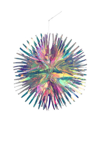 Image of the Iridescent Spikey Ball Christmas Decoration on a white background