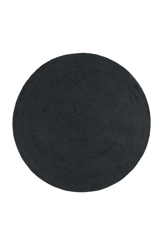 Image of the Black Round Rug - 200x200 on a white background