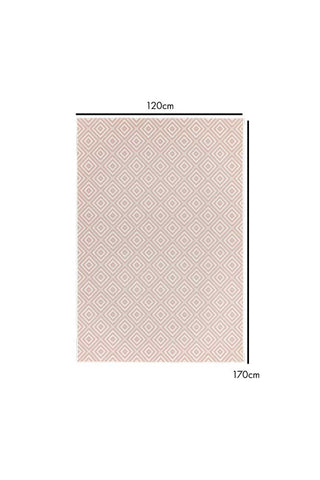 Dimension image of the Pink Diamond Indoor/Outdoor Garden Rug - 120x170