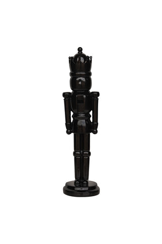 Image of the Small Black Christmas Nutcracker Decoration on a white background