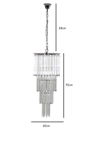 Dimension image of the Tiered Crystal Chandelier