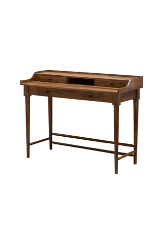 Image of the Beauvoir Wooden Desk With 3 Drawers on a white background