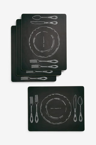 Image of the 4pk Lunch Plate Placemats on a white background
