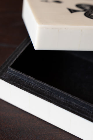 Close-up image of the Ace of Spades Playing Card Box Set