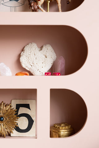 Close-up image of the Alcove Wall Shelf in Dusty Pink