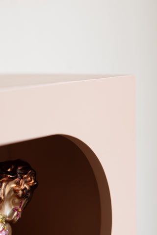Detail image of the Alcove Wall Shelf in Dusty Pink