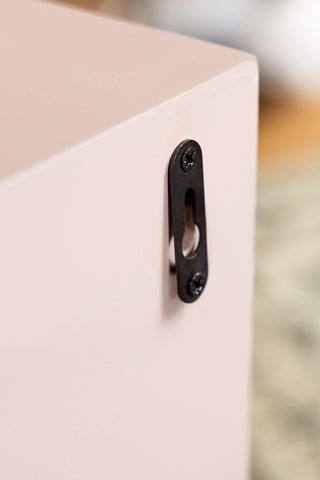 Image of the back of the Alcove Wall Shelf in Dusty Pink