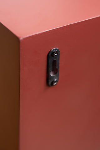 Image of the back of the Alcove Wall Shelf in Burgundy