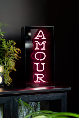 Lifestyle image of the Amour Neon Light Box
