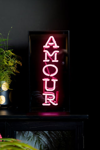 Image of the Amour Neon Light Box on