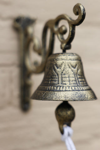 Close-up image of the Antique Brass Bell