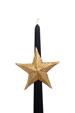 Image of the Antique Gold Star Candle Pin on a white background