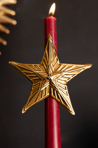 Image of the Antique Gold Star Candle Pin