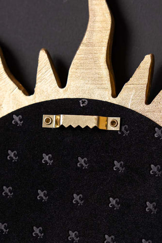 Image of the back of the Antique Gold Sun Convex Mirror