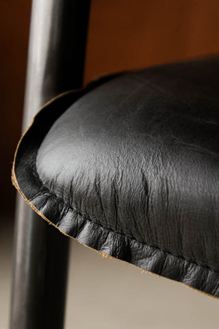 Image of the material for the Antique Slate Leather Chair