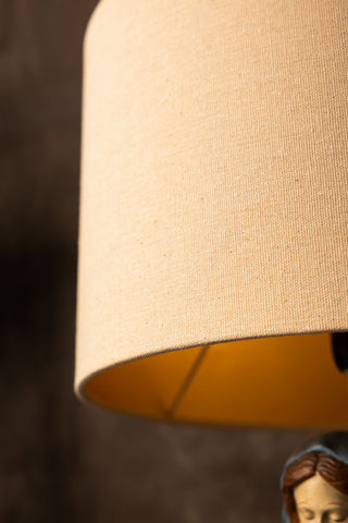 Close-up of the lampshade on the Antique-Style Santa Maria Table Lamp.