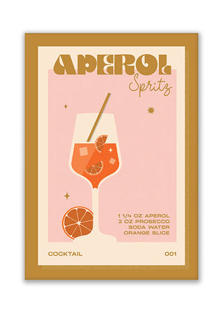 Image of the Aperol Spritz Art Print on a white background