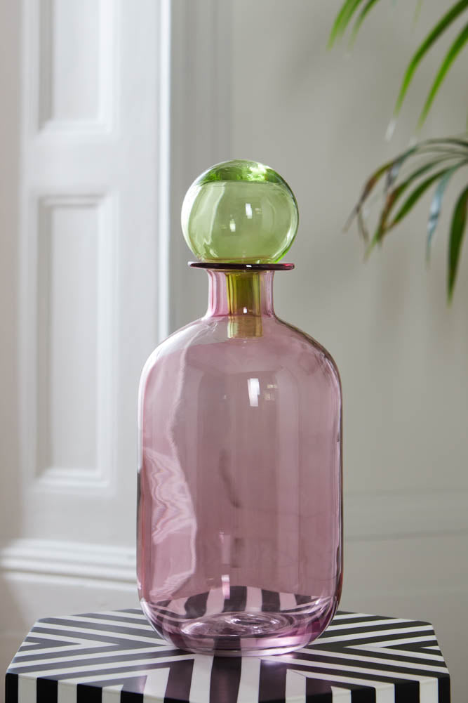 Pink Green Apothecary Bottle - Main Image