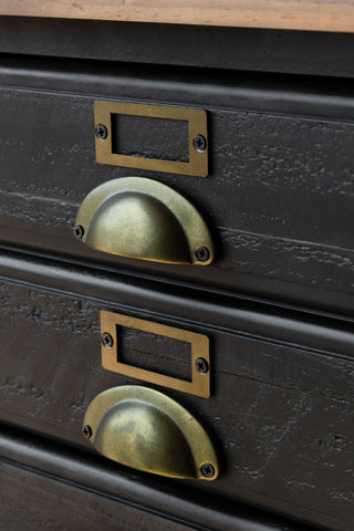 Image of the handles on the Apothecary Chest Of Drawers