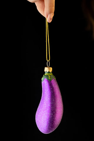 Detail image of the Aubergine Christmas Decoration