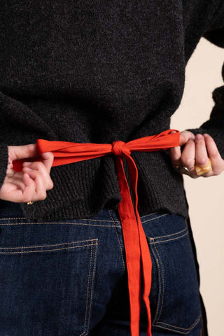 Image of the back of the Badge Patch Apron