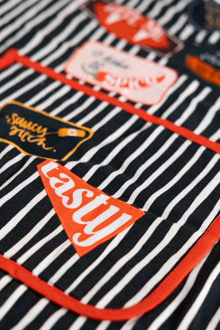 Image of the pattern on the Badge Patch Apron