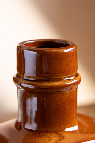The bottle neck of the Balsamico Ceramic Bottle Vase. 