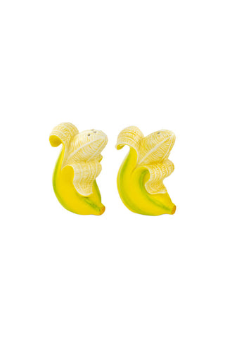 Cutout image of the Banana Salt & Pepper Shakers on a white background.