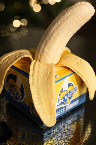 Close-up image of the Banana Stress Toy
