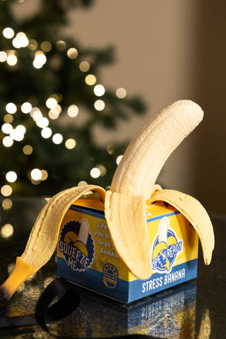 Lifestyle image of the Banana Stress Toy