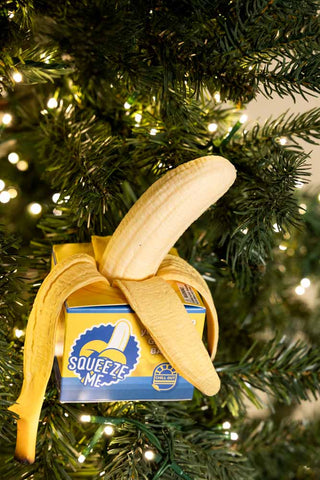 Image of the Banana Stress Toy in a box