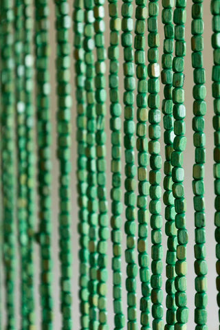 Image of the colour of the Beaded Curtain in Green