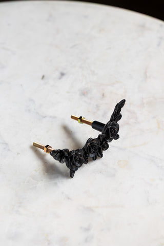 The Beautiful Black Rose Cupboard/Drawer Handle displayed on a white surface.