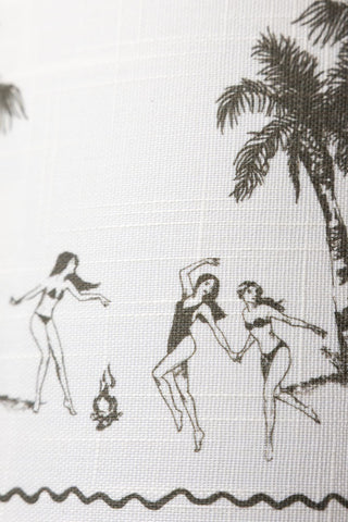 Image of the print on the Beautiful Desert Island Lampshade