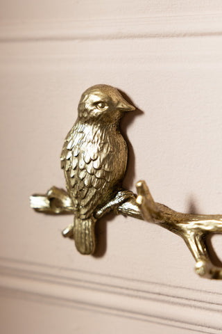 Detail image of the Beautiful Gold Bird Wall Hook