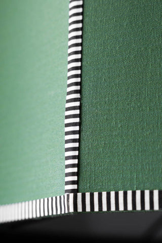 Close-up image of the Beautiful Green Linen Lampshade