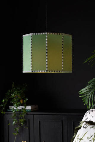 Detail image of the Beautiful Green Linen Lampshade
