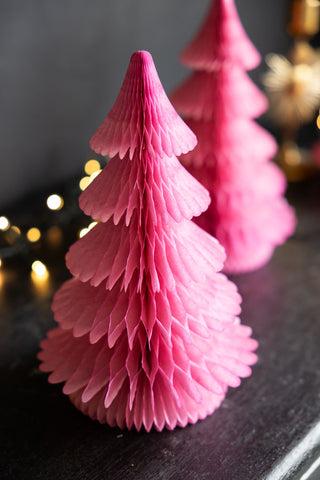 Image of the Beautiful Handcrafted Paper Christmas Tree in Rose