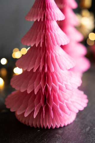 Close-up image of the Beautiful Handcrafted Paper Christmas Tree in Rose