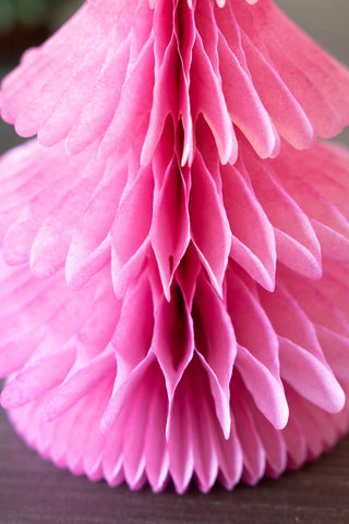Image of the Beautiful Handcrafted Paper Christmas Tree in Rose detail
